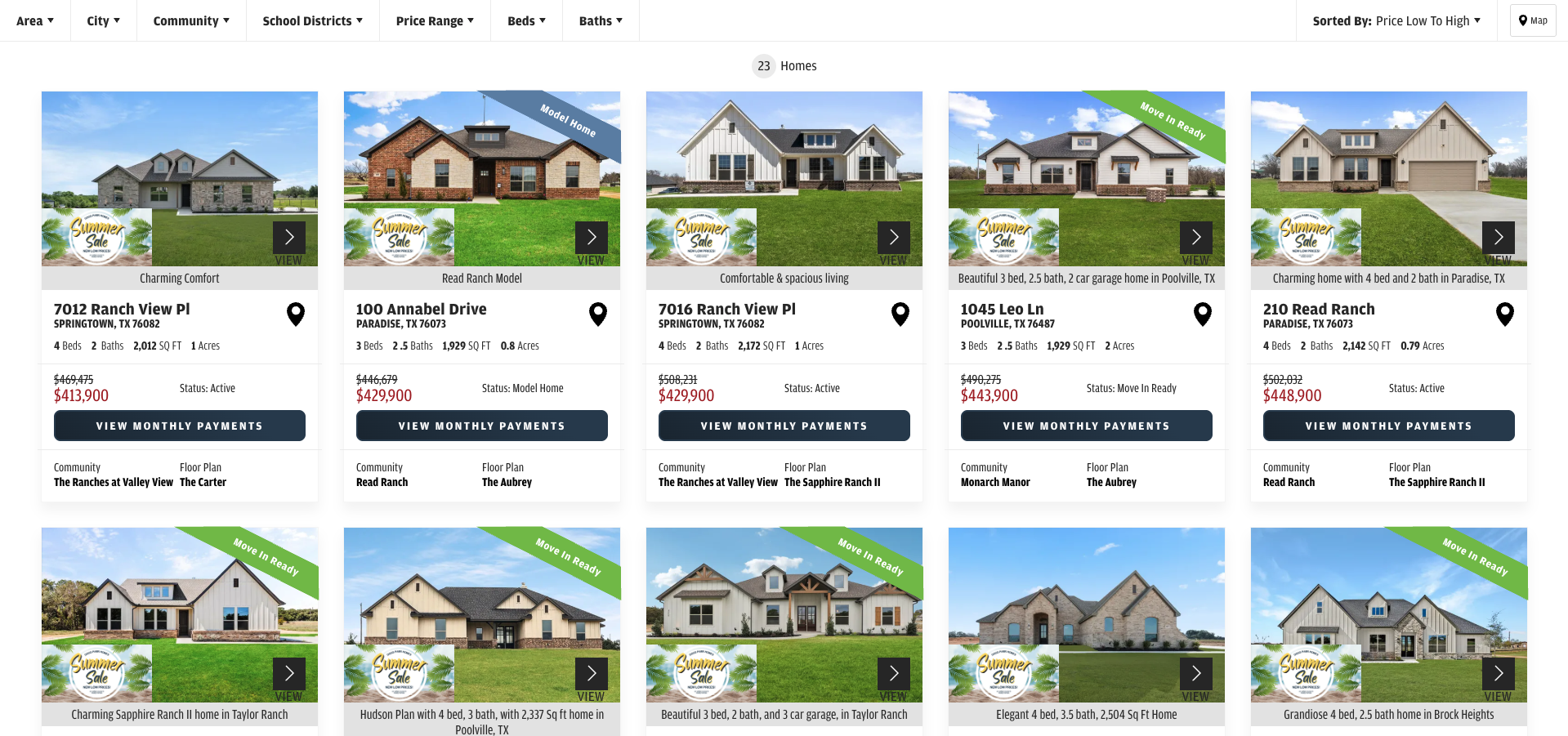 Doug Parr Homes available page